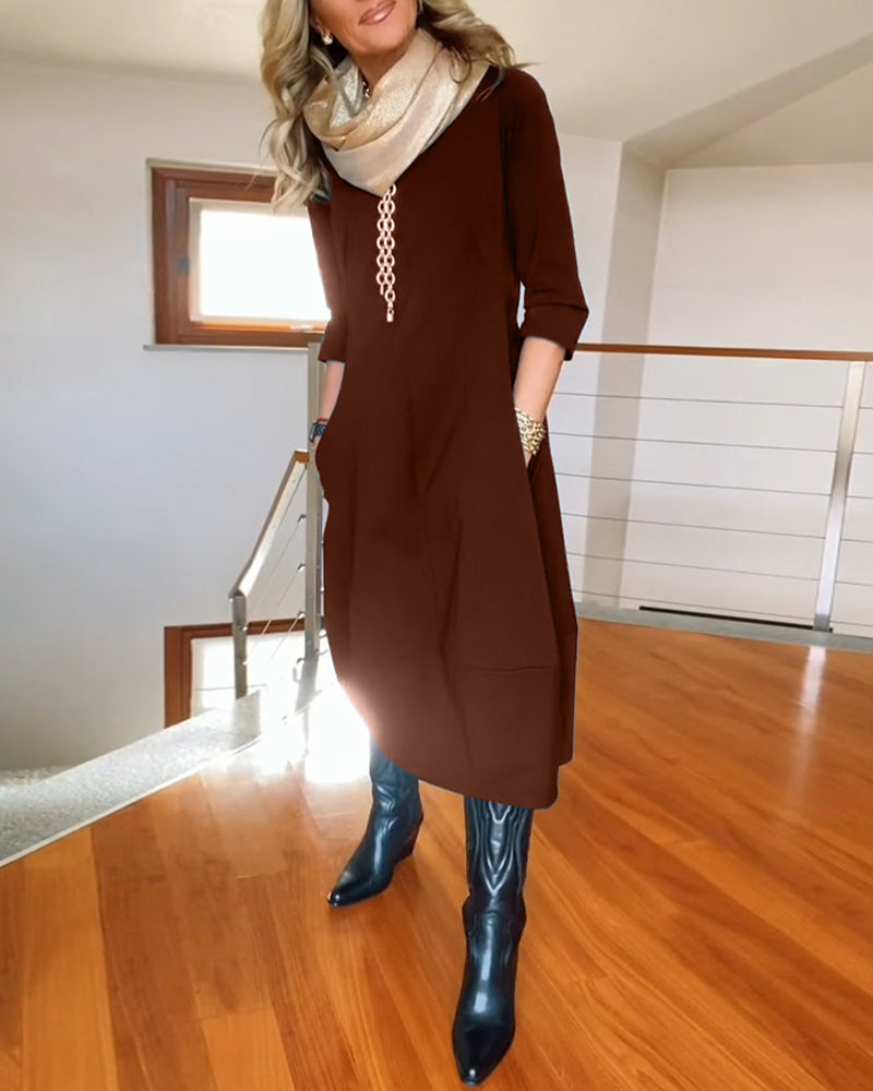 Lottie - Elegant Midi Dress