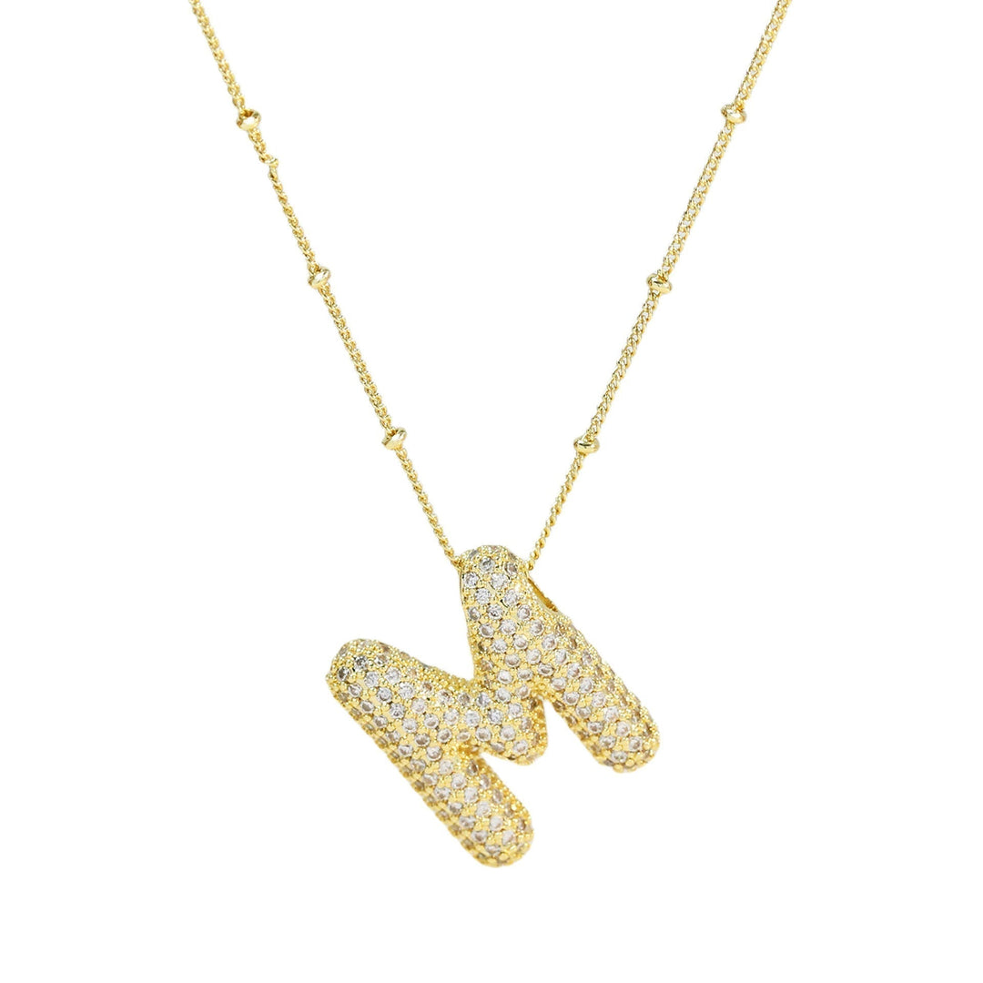 Savannah | Diamond Bubble Letter Necklace