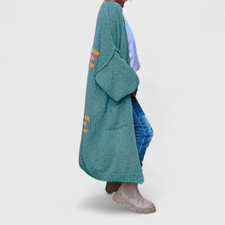 Yosha - Patchwork Knitted Cardigan