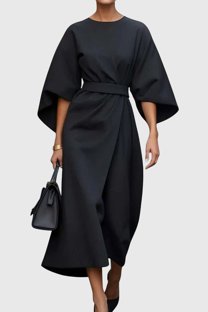 Claire - Elegant Wide-Sleeve Midi Dress