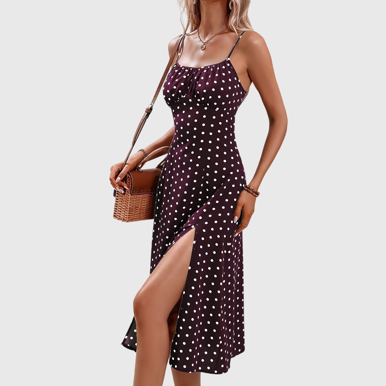 Aprille – Polka Dot Midi Dress