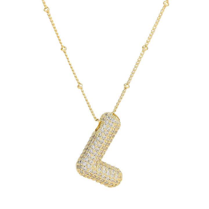 Savannah | Diamond Bubble Letter Necklace