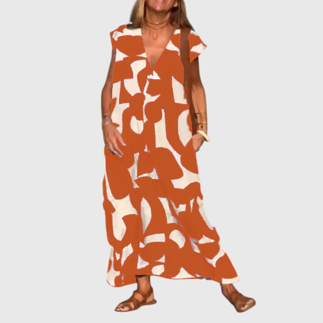 Josie - Loose Printed Maxi Dress